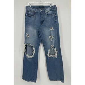 Aerpostale Women's Low Rise Skater Jeans Size 8R Distressed‎